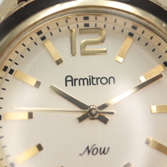 Armitron Womens Tortoise Brown Watch Gold Tone Acrylic Bracelet w New Battery - Picture 7 of 14